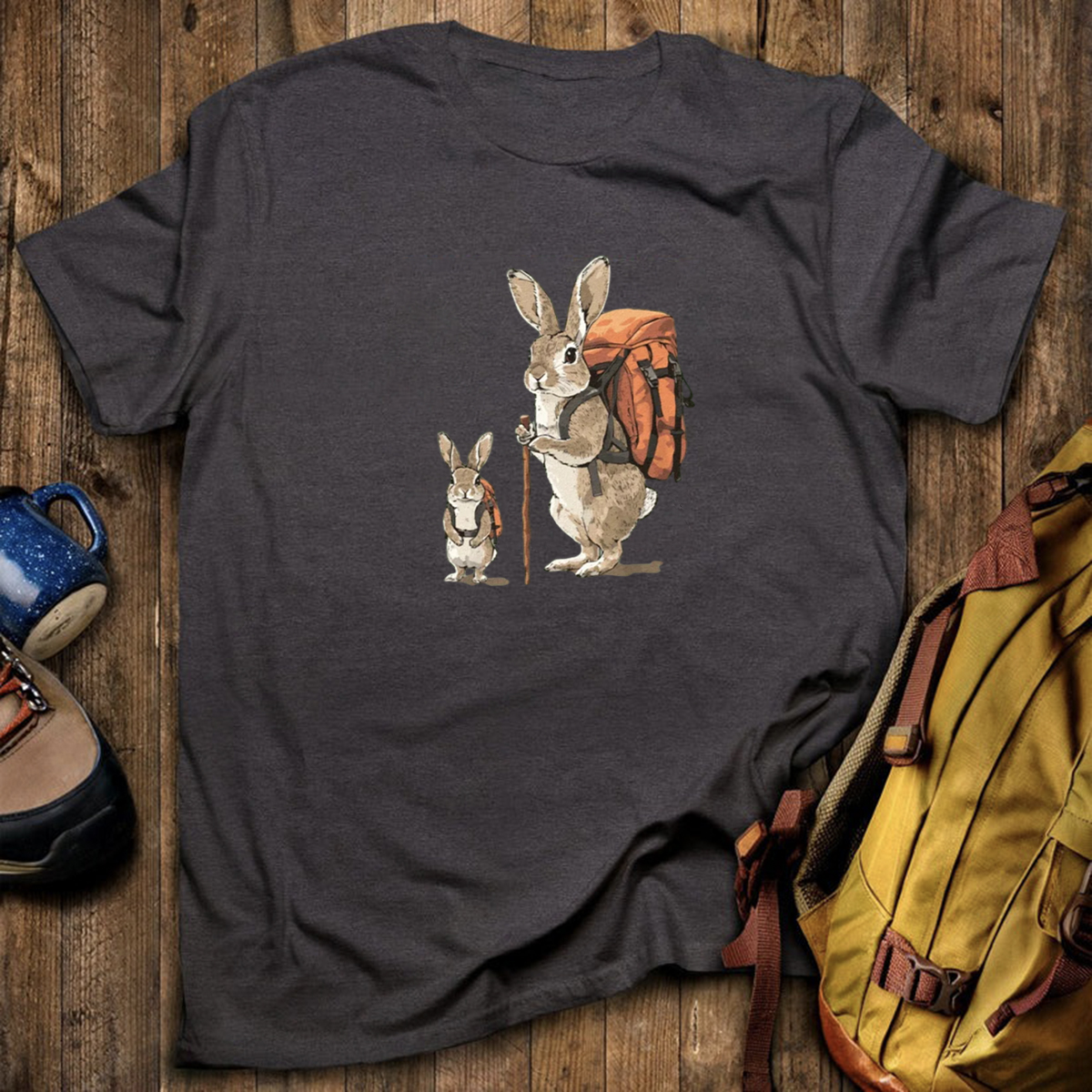 Rabbit Family Backpacker T-Shirt