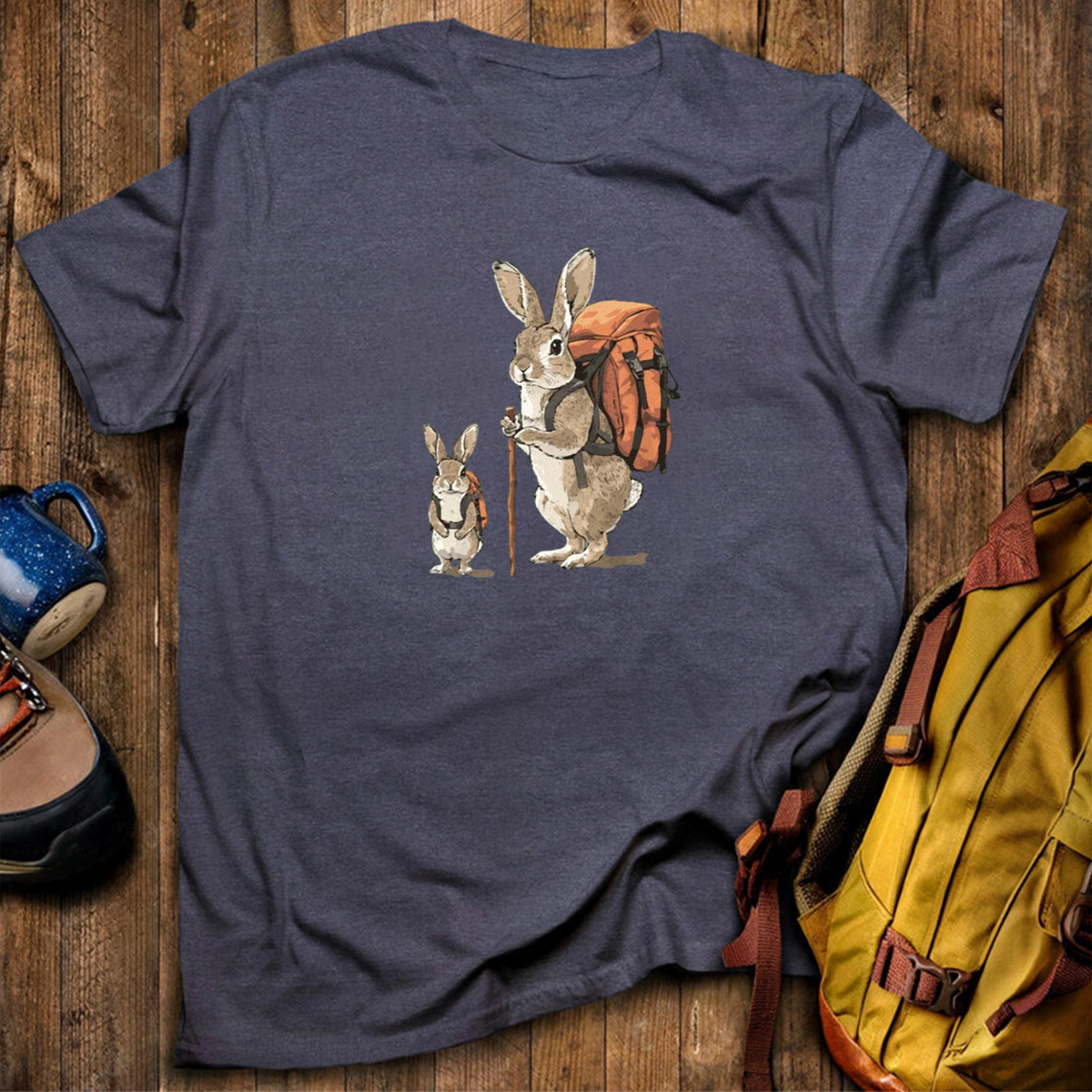 Rabbit Family Backpacker T-Shirt