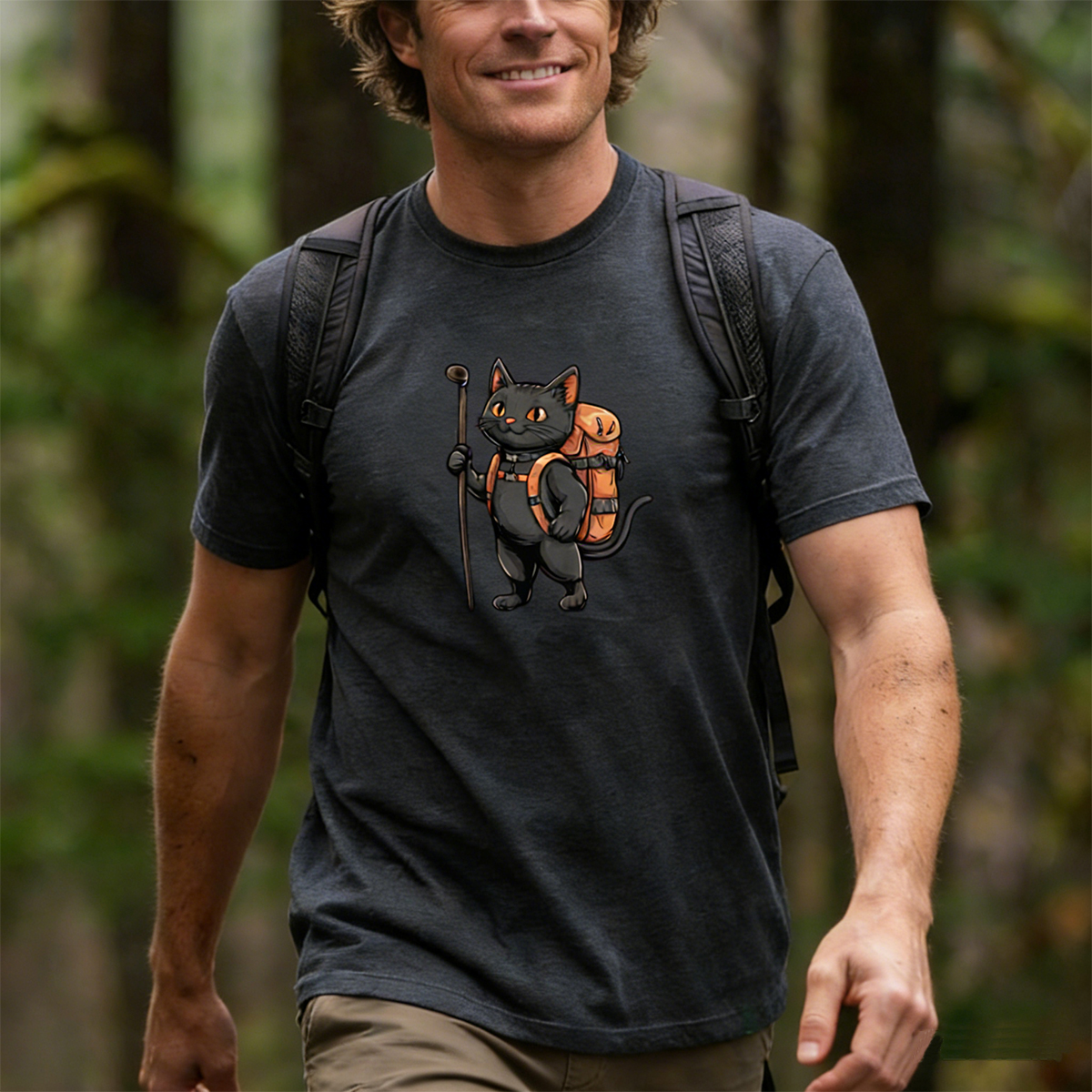 Cat Backpacker T-Shirt