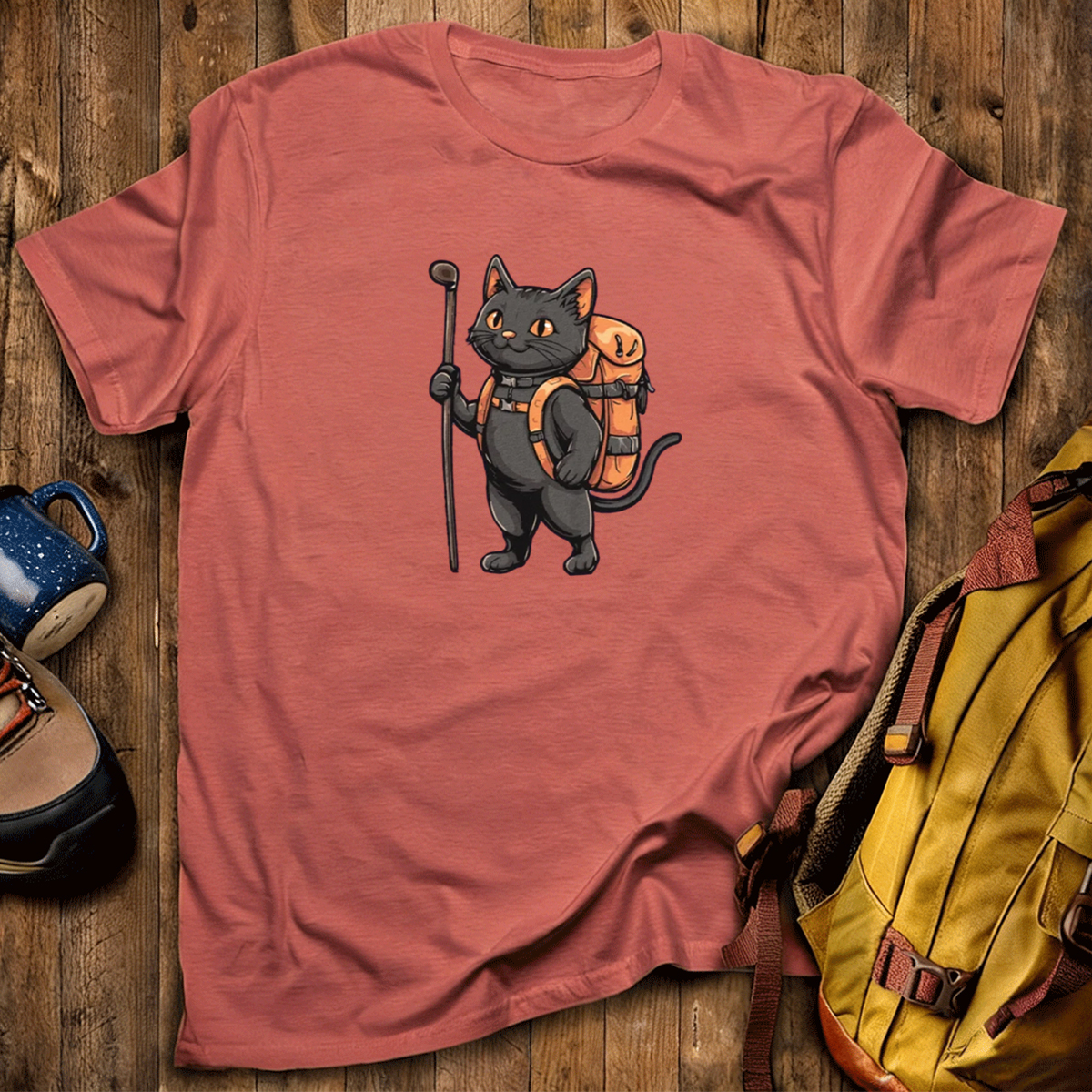 Cat Backpacker T-Shirt