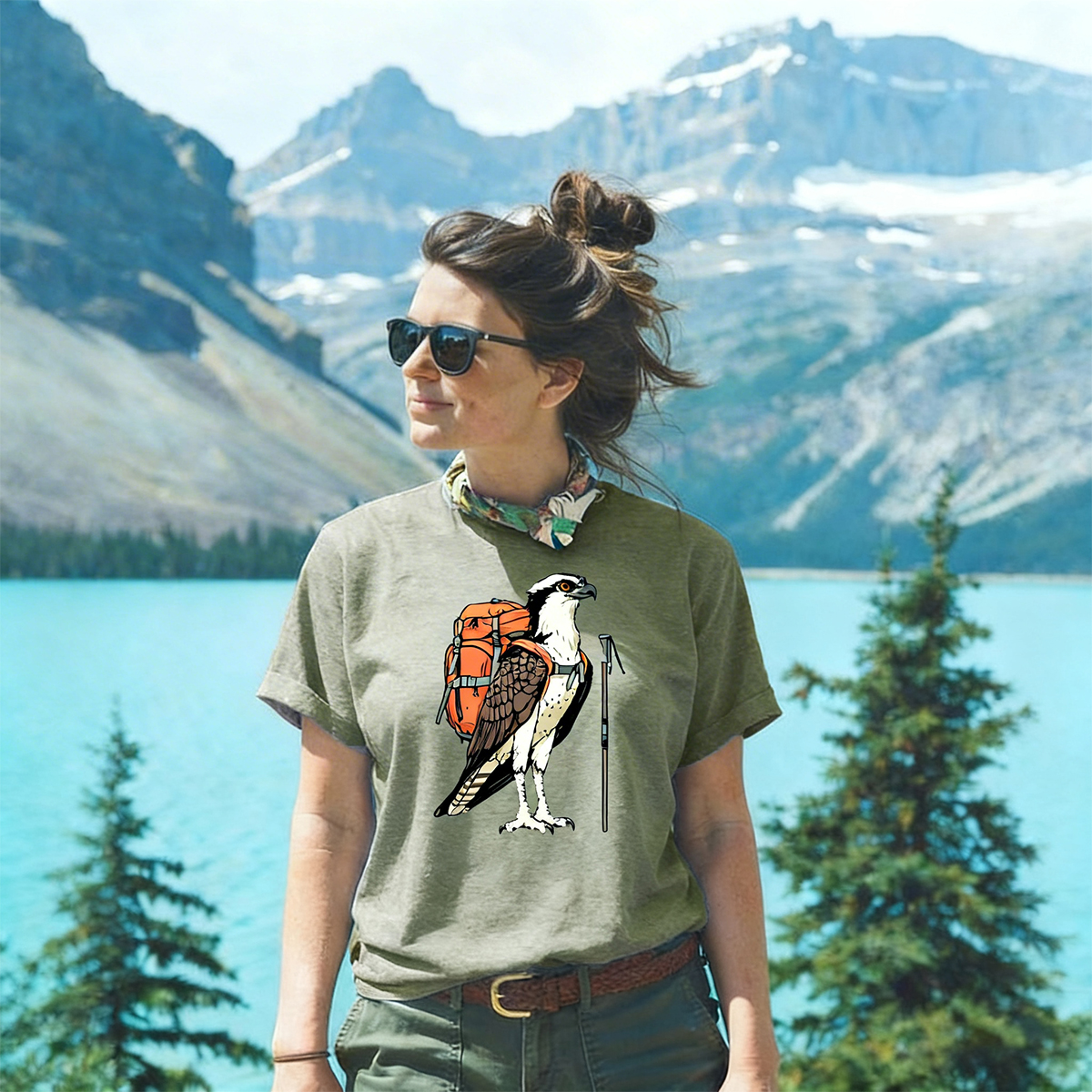 Alaskan Red-tailed Hawk Backpacker T-Shirt
