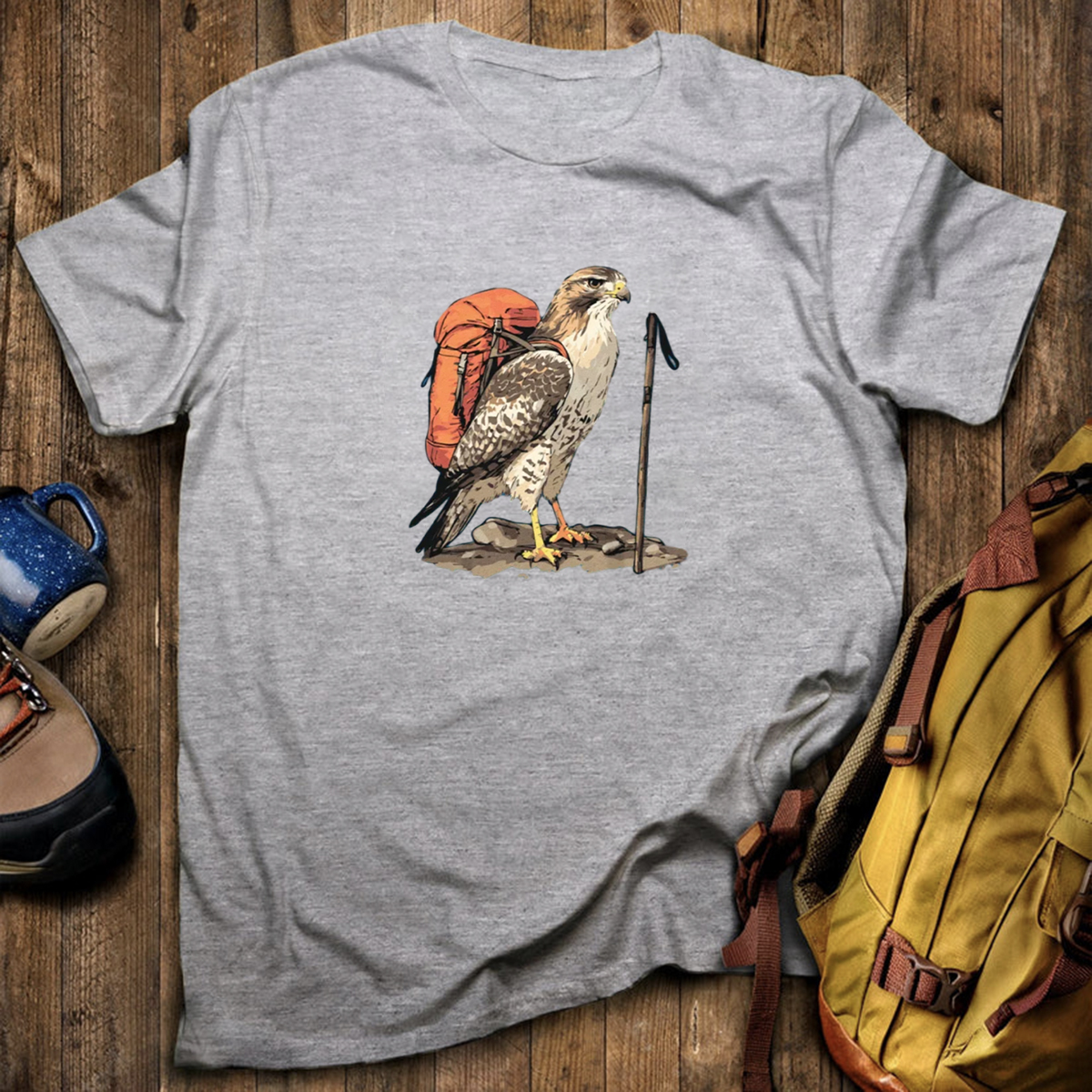 Alaskan Red-tailed Hawk Backpacker T-Shirt