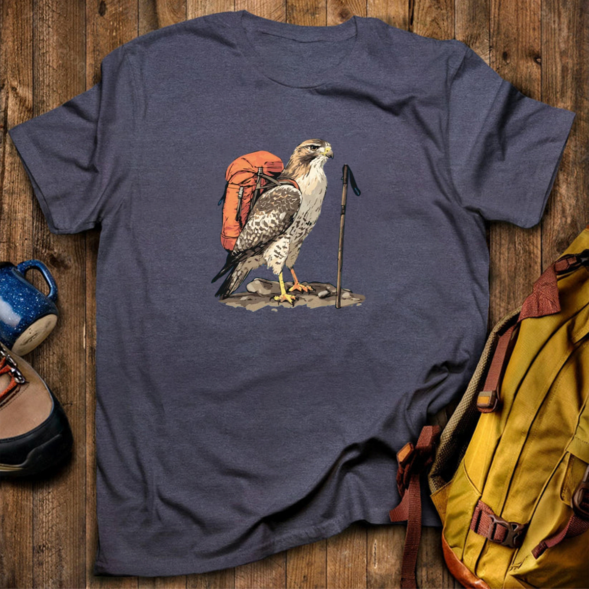 Alaskan Red-tailed Hawk Backpacker T-Shirt