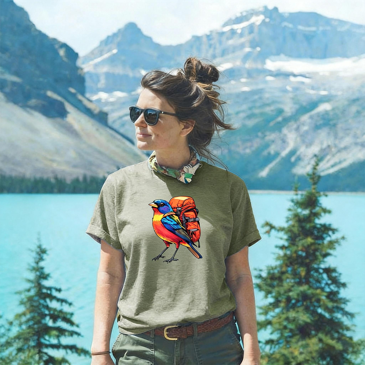 Painted Bunting Backpacker T-Shirt