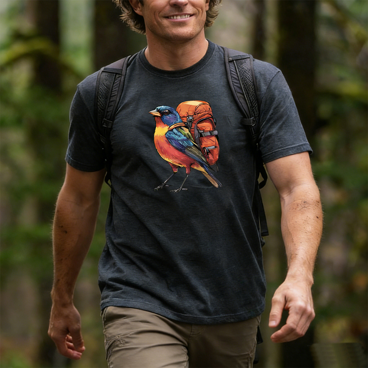 Painted Bunting Backpacker T-Shirt