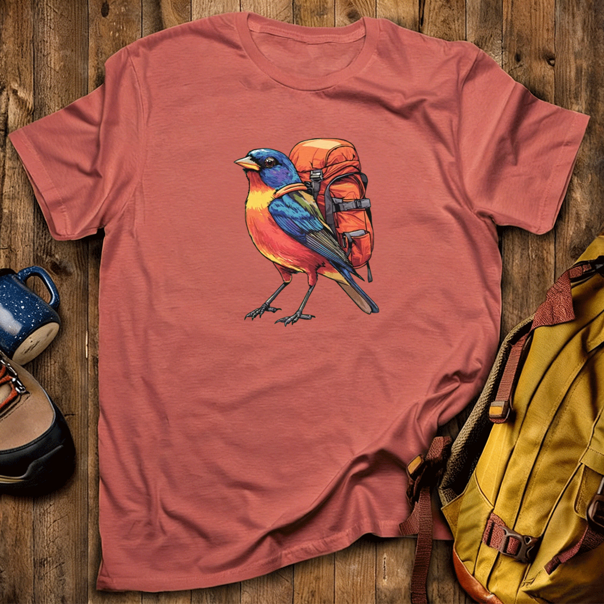 Painted Bunting Backpacker T-Shirt