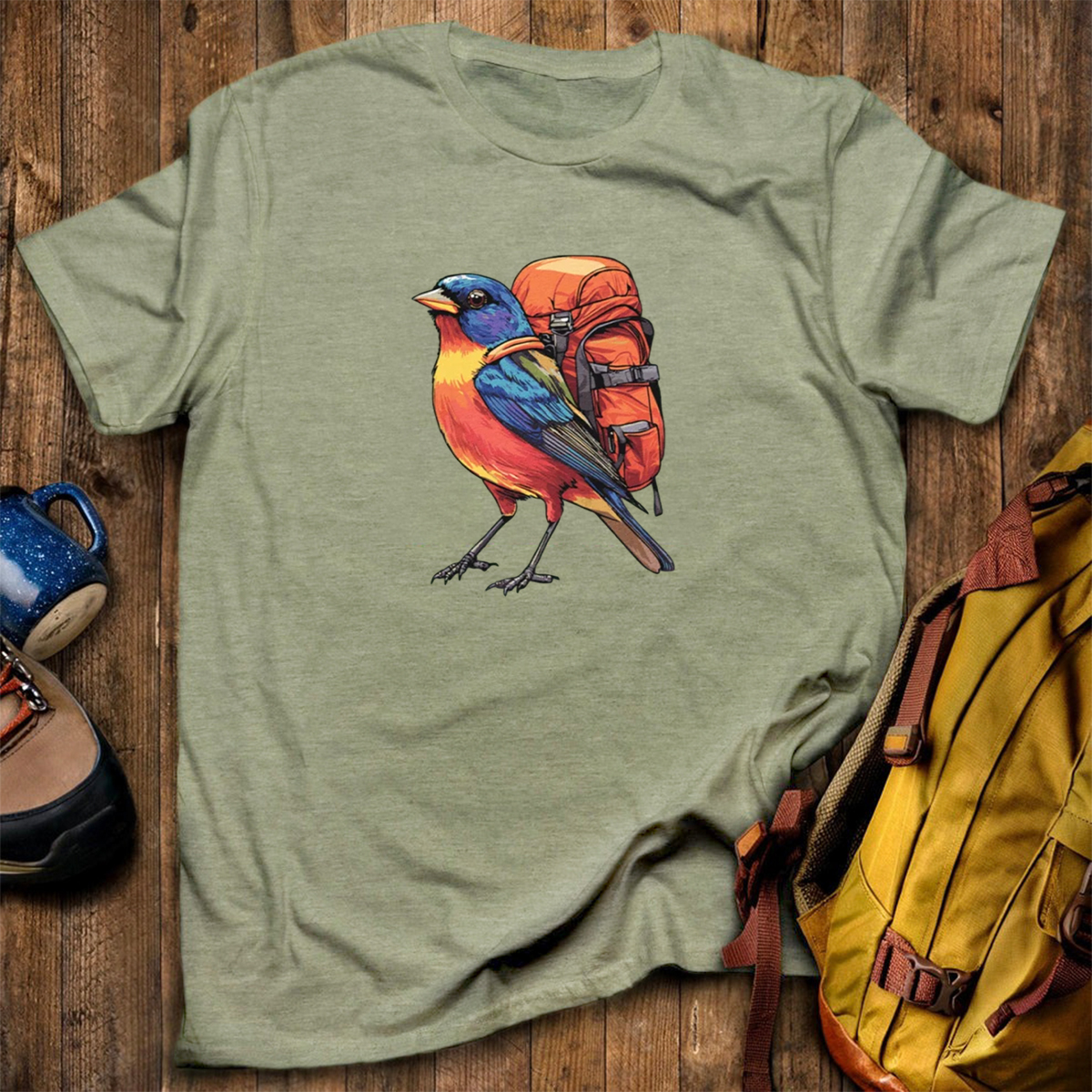 Painted Bunting Backpacker T-Shirt
