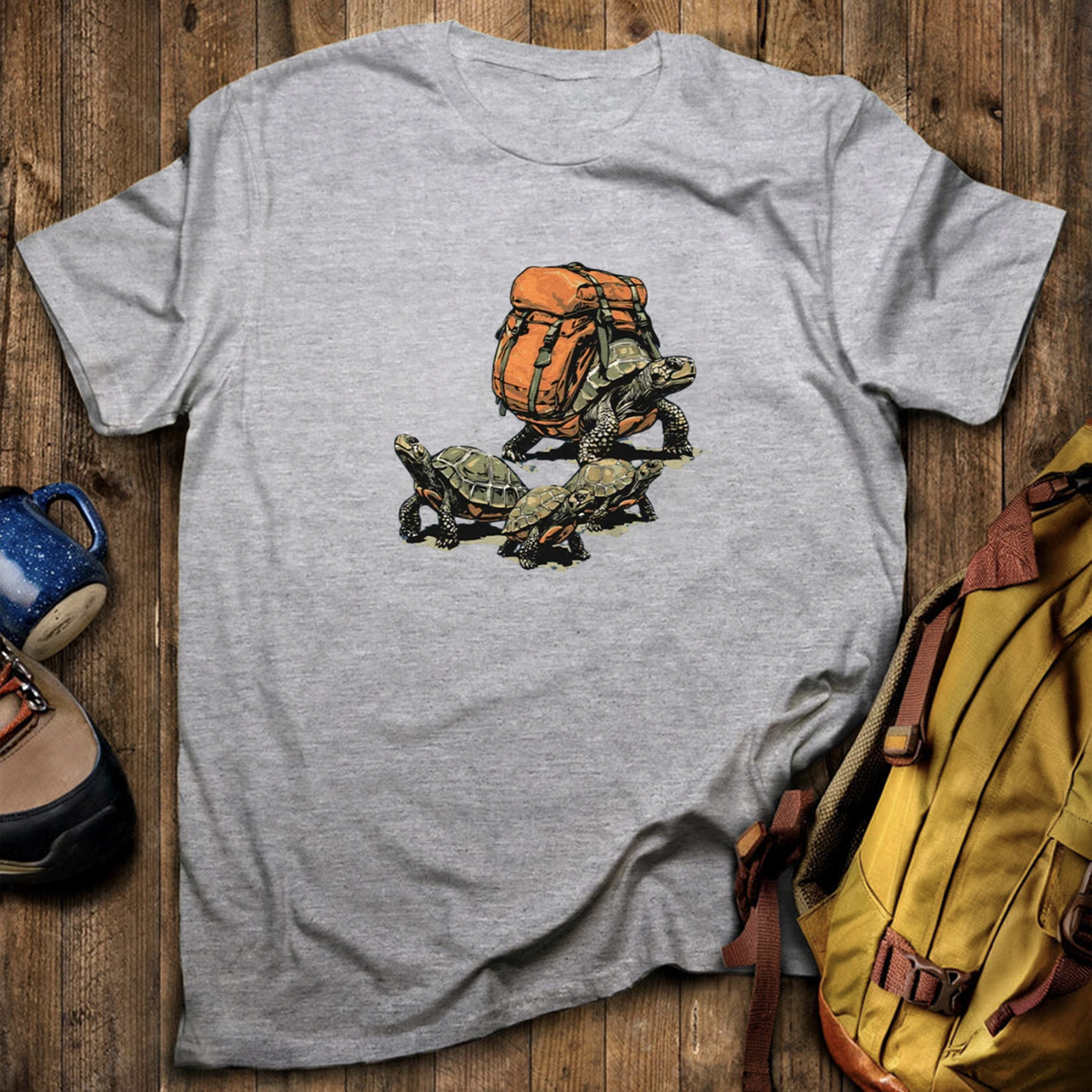 Turtle Family Backpacker -Shirt
