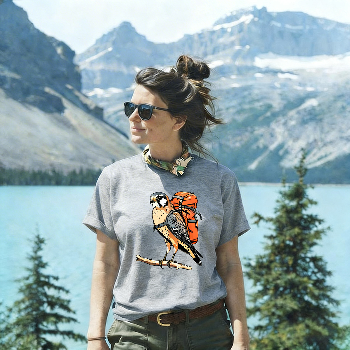 American Kestrel Backpacker T-Shirt