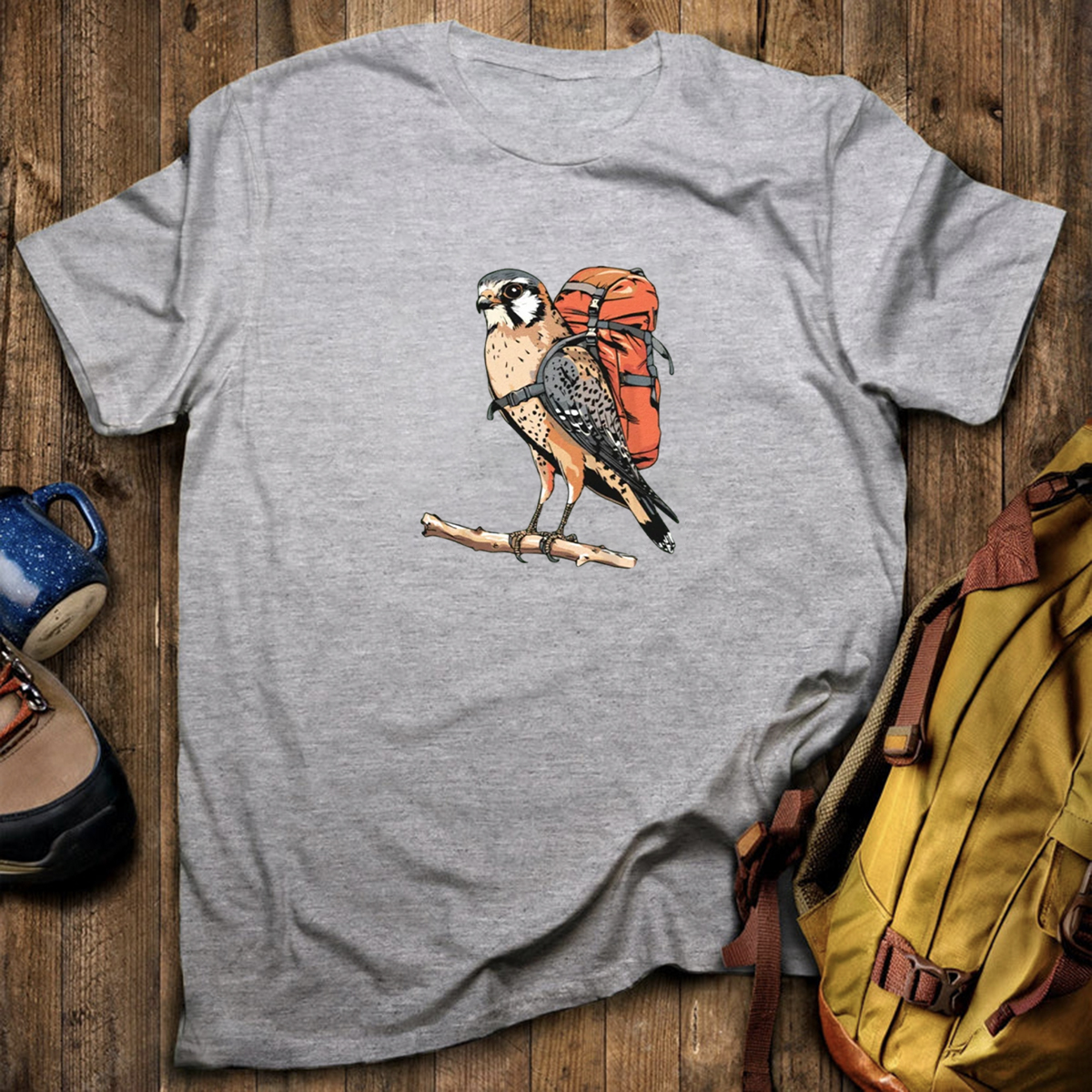 American Kestrel Backpacker T-Shirt