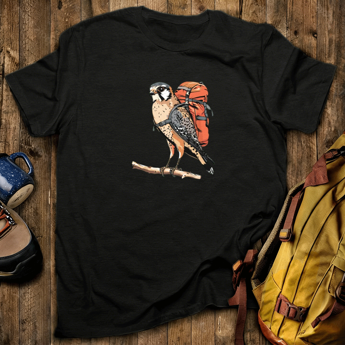 American Kestrel Backpacker T-Shirt