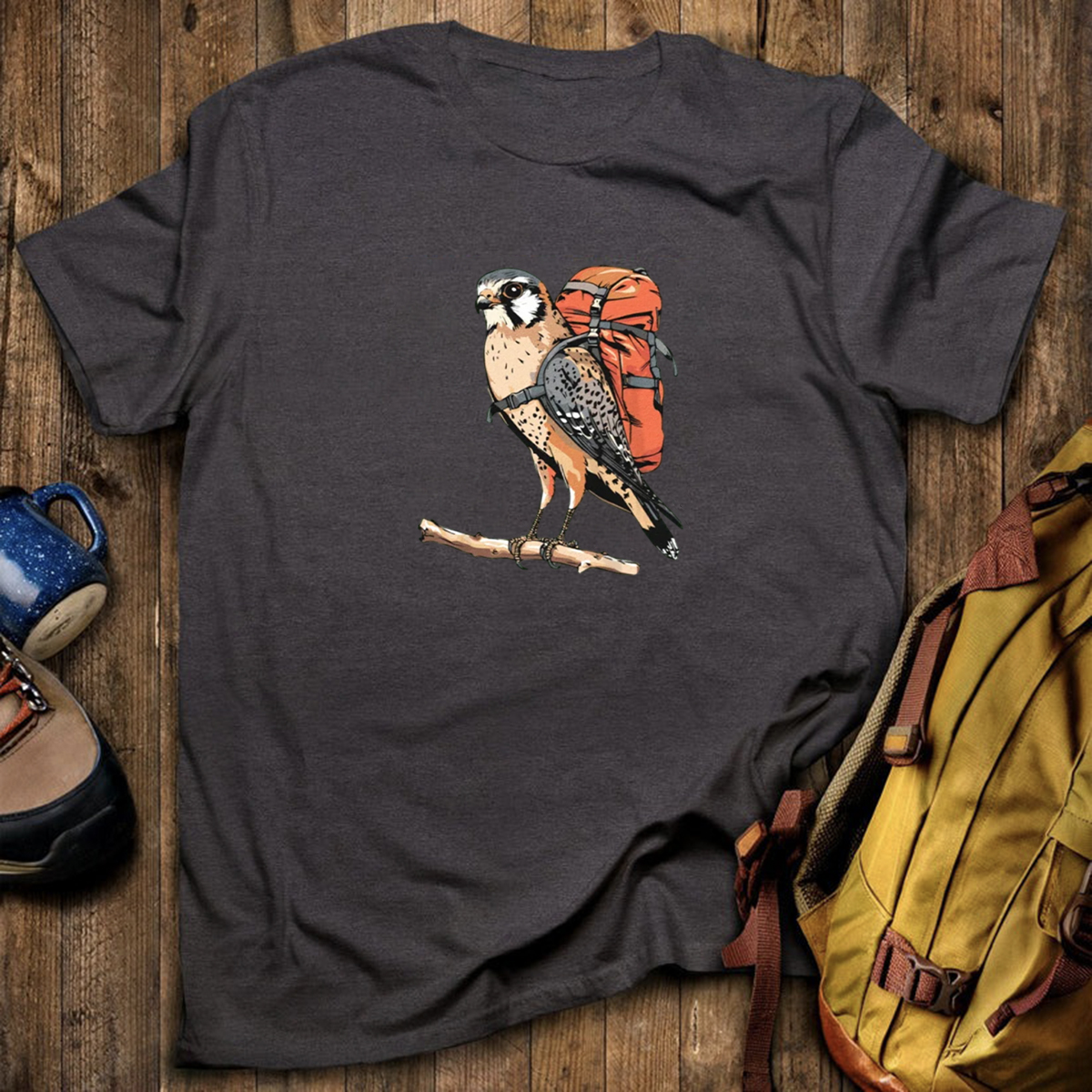 American Kestrel Backpacker T-Shirt