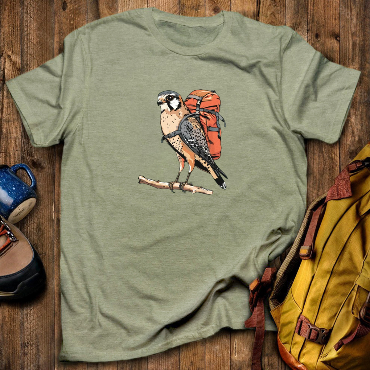 American Kestrel Backpacker T-Shirt