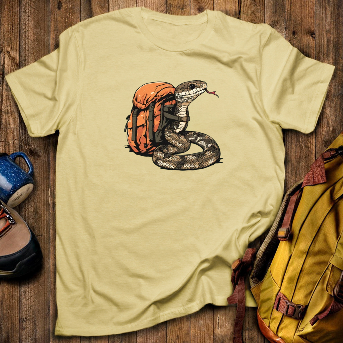 Snake Backpacker T-Shirt