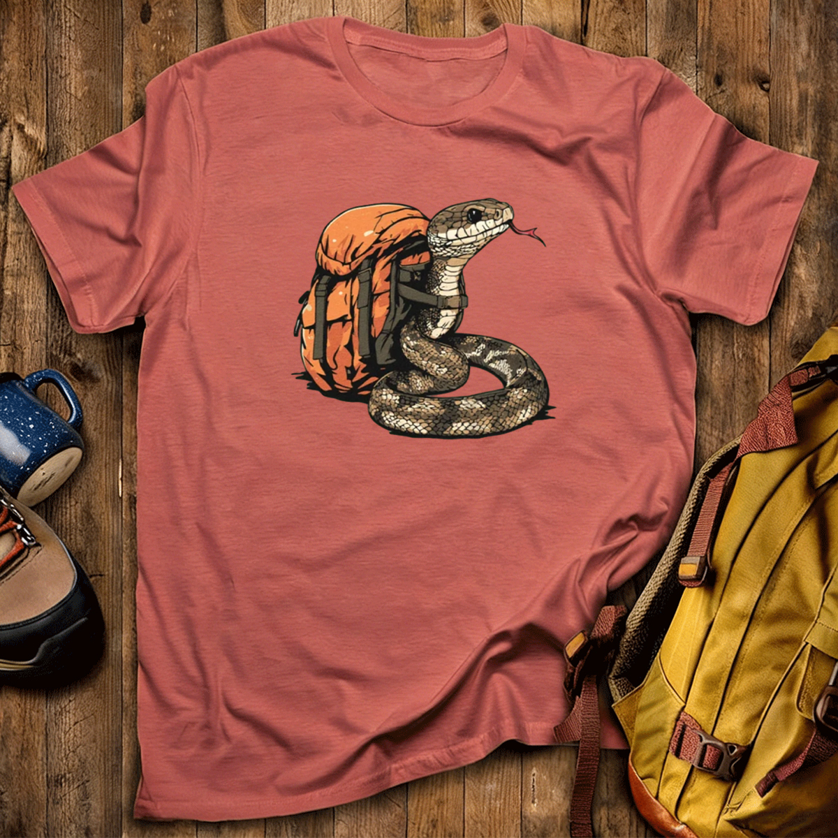 Snake Backpacker T-Shirt