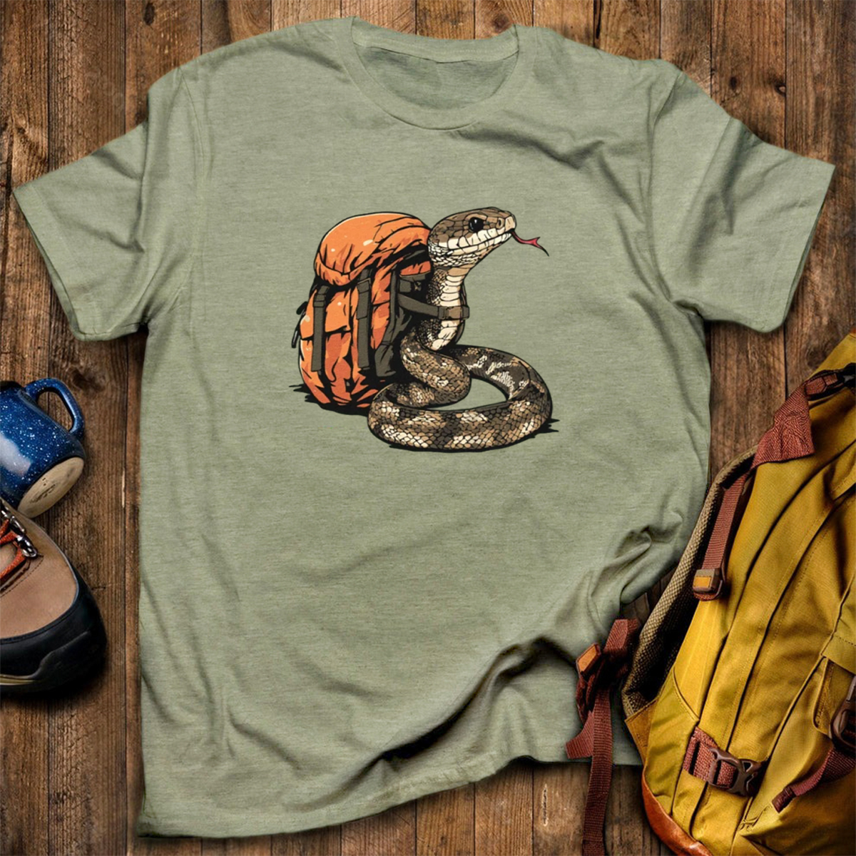 Snake Backpacker T-Shirt