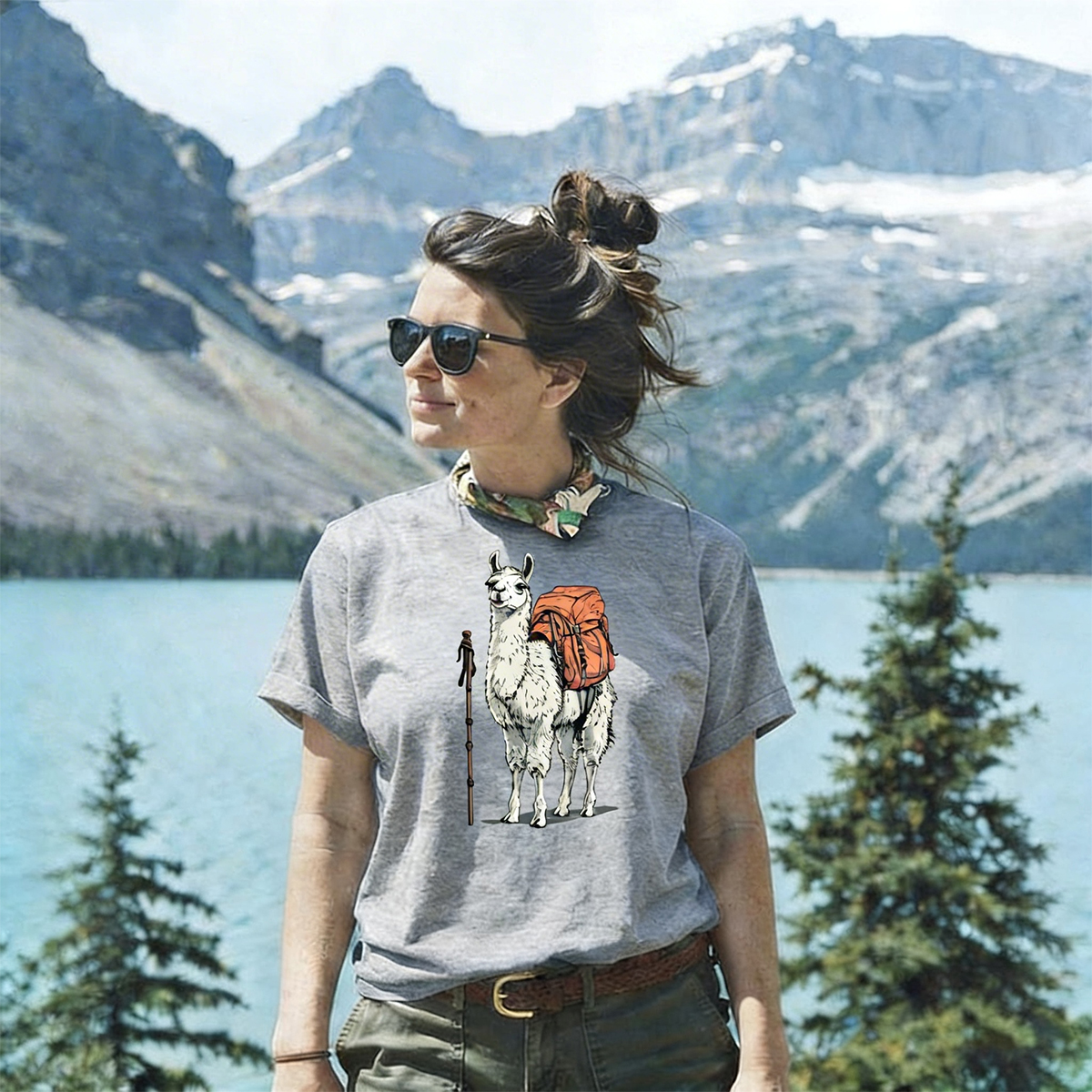 Llama Backpacker T-Shirt