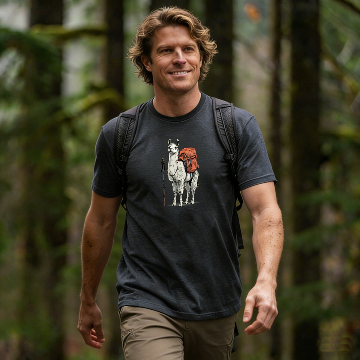 Llama Backpacker T-Shirt