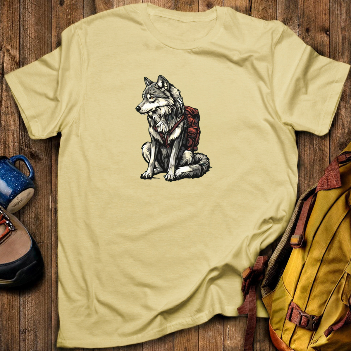 Wolf Backpacker T-Shirt