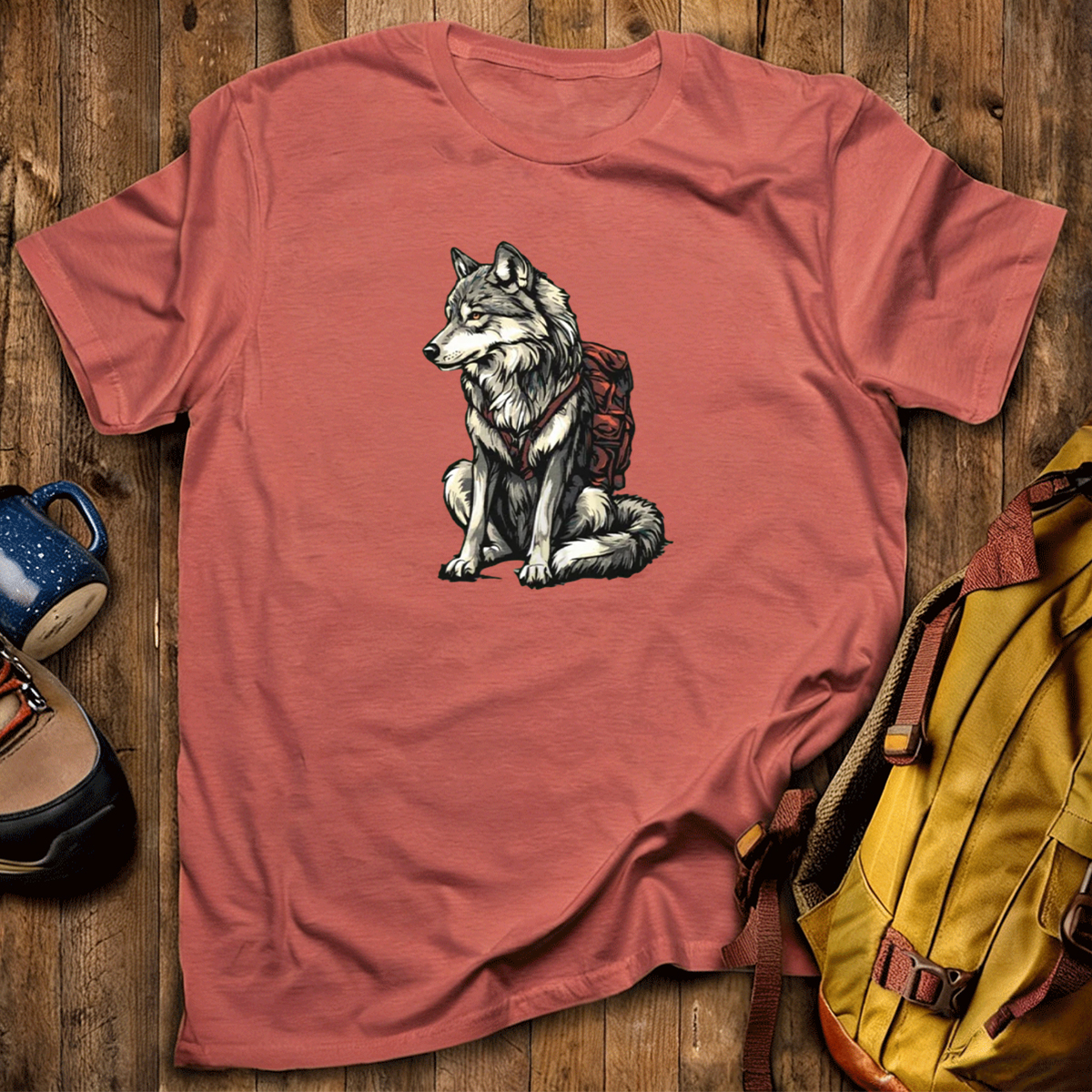 Wolf Backpacker T-Shirt