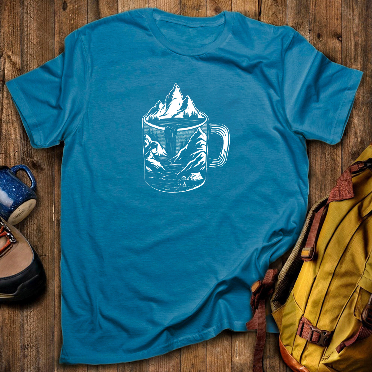 Coffee Mountain Scene T‑Shirt