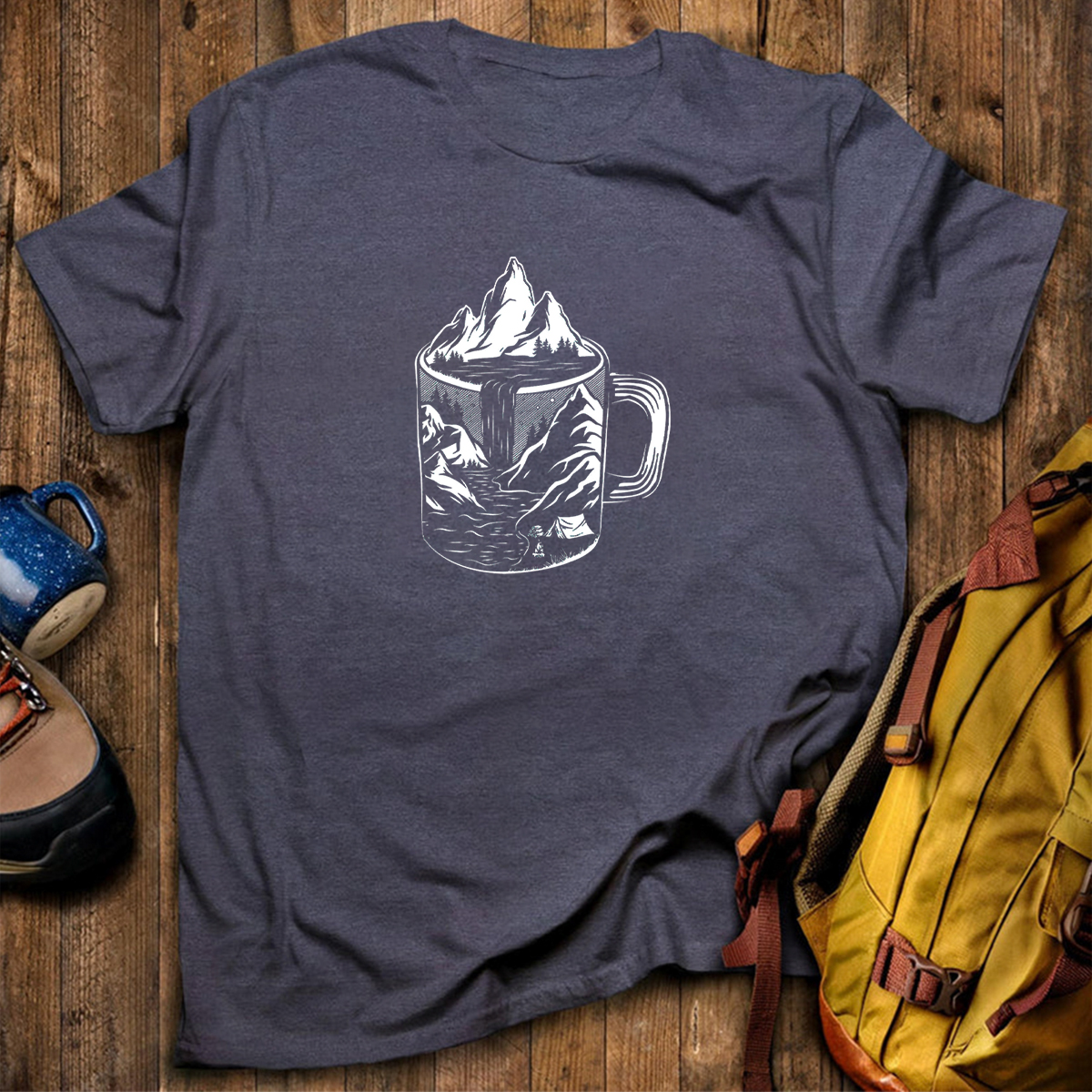 Coffee Mountain Scene T‑Shirt