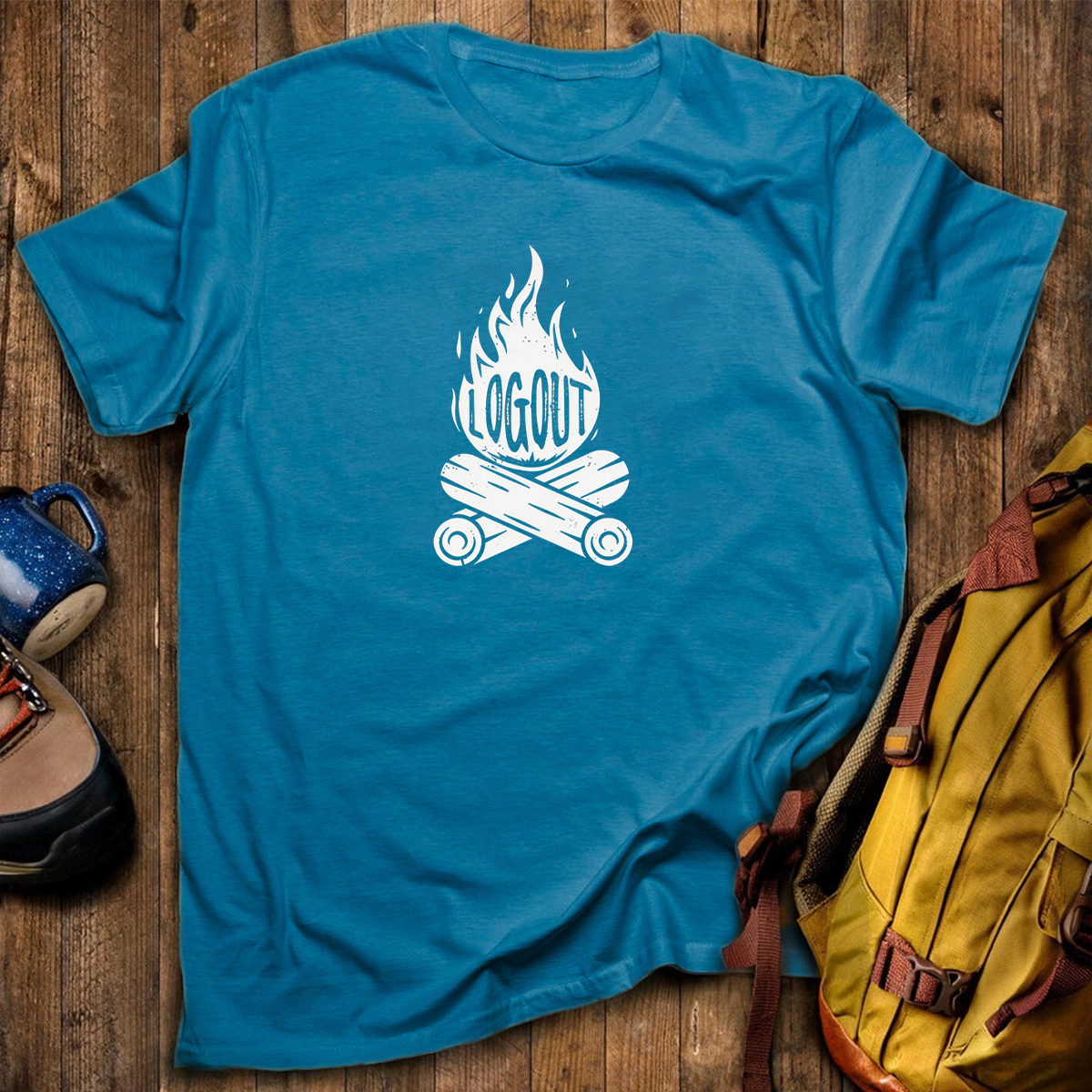 Log Out Campfire T-Shirt