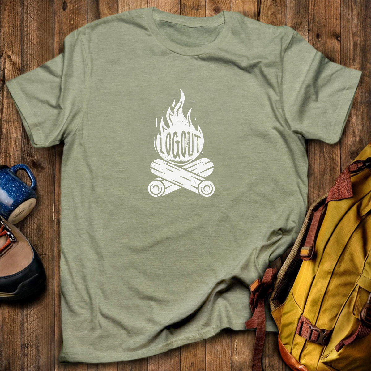 Log Out Campfire T-Shirt