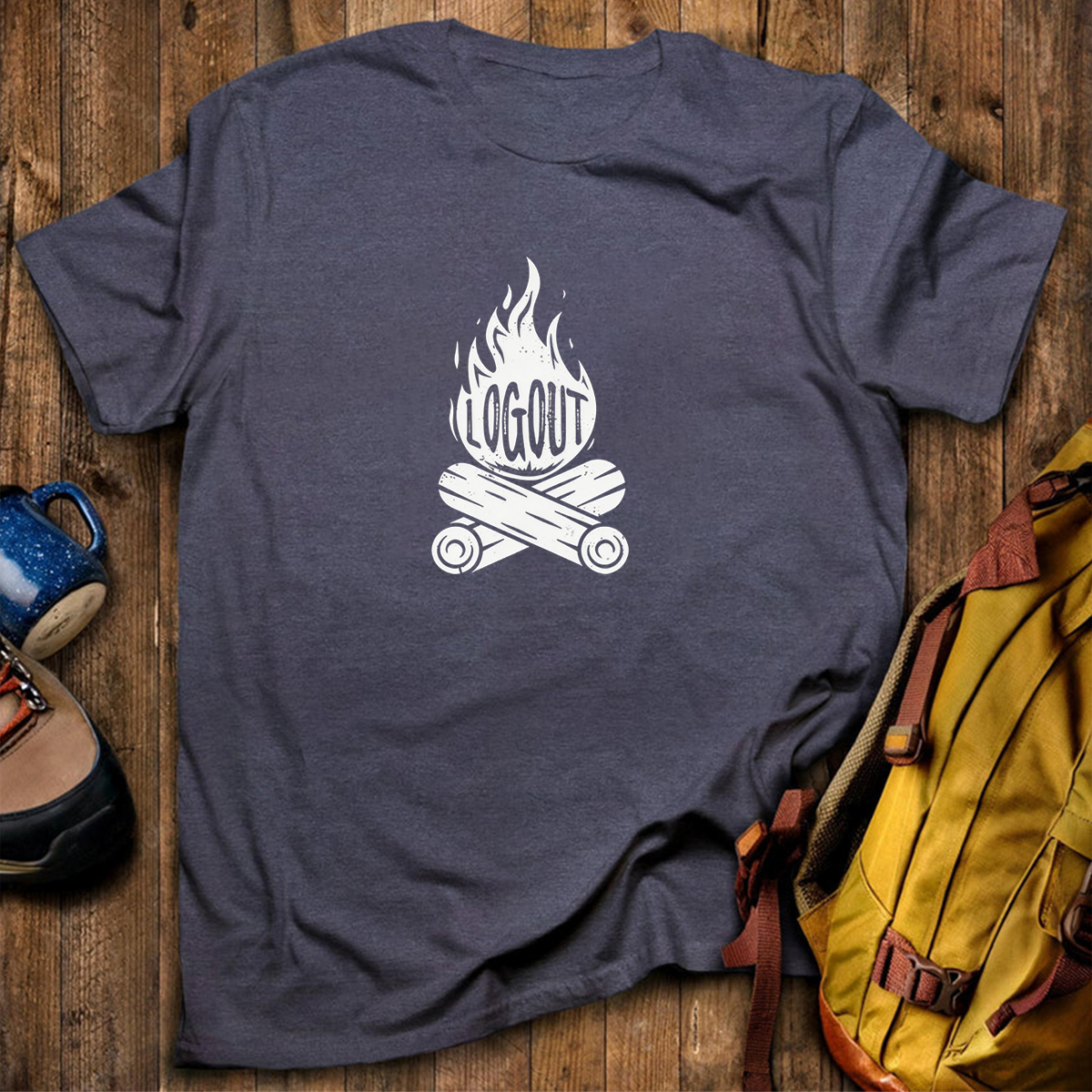Log Out Campfire T-Shirt