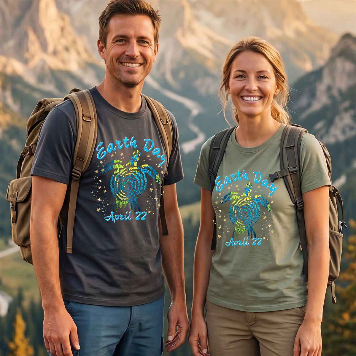 Earth Day Restore Earth Sea Turtle Art Save the Planet Essential T-Shirt