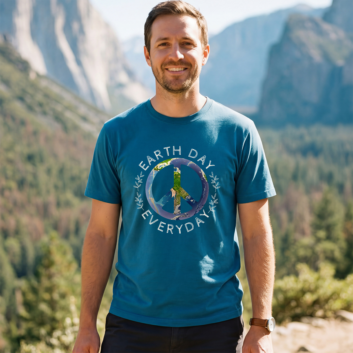 Earth Day Peace Sign Nature Lover T-Shirt