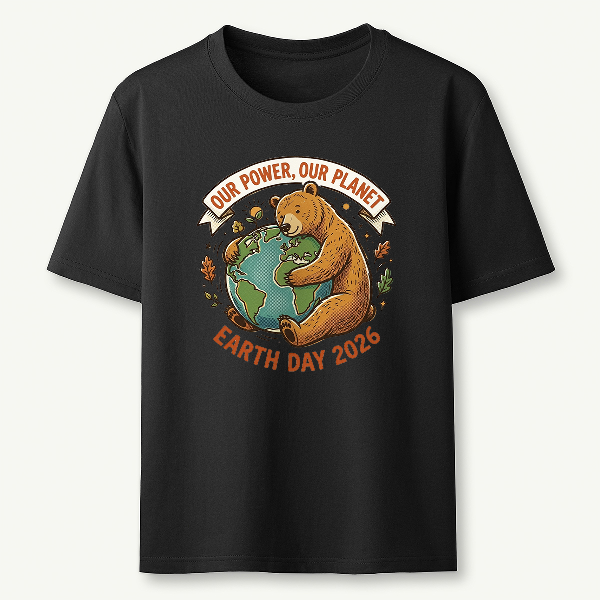 Our Power Our Planet Bear Earth Day T‑Shirt