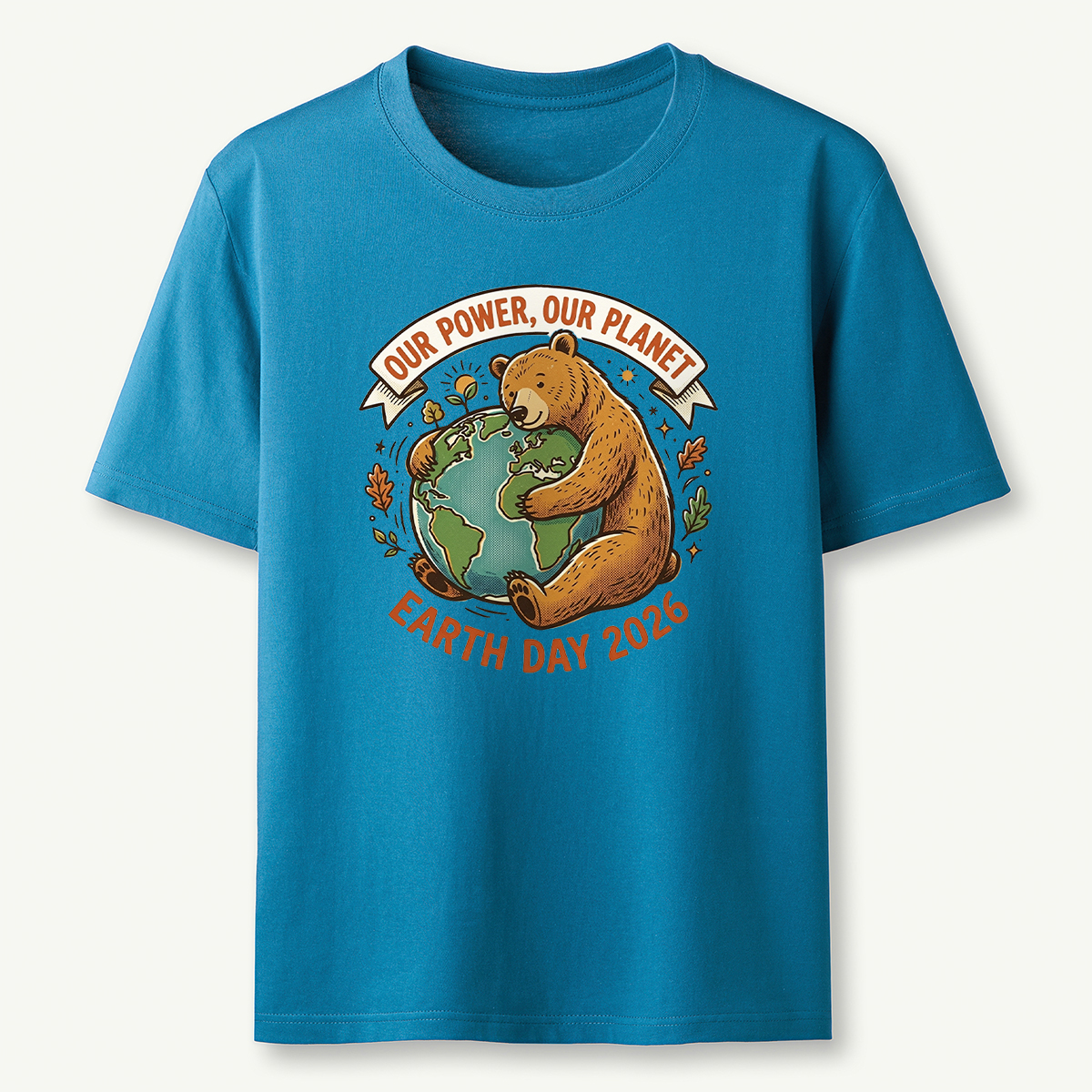 Our Power Our Planet Bear Earth Day T‑Shirt