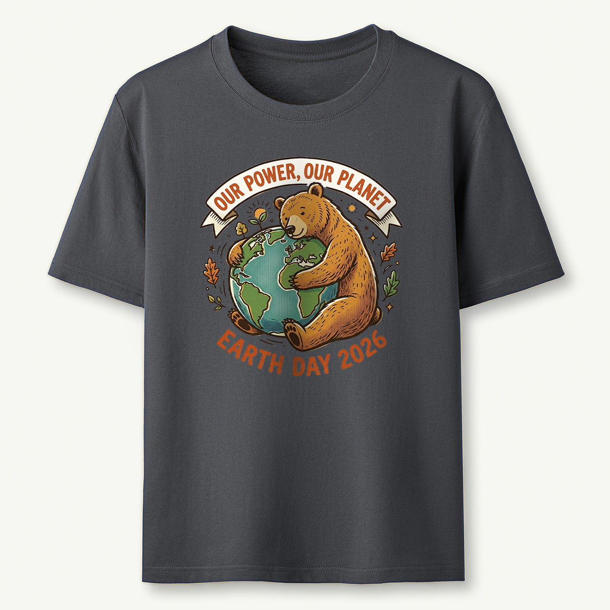 Our Power Our Planet Bear Earth Day T‑Shirt