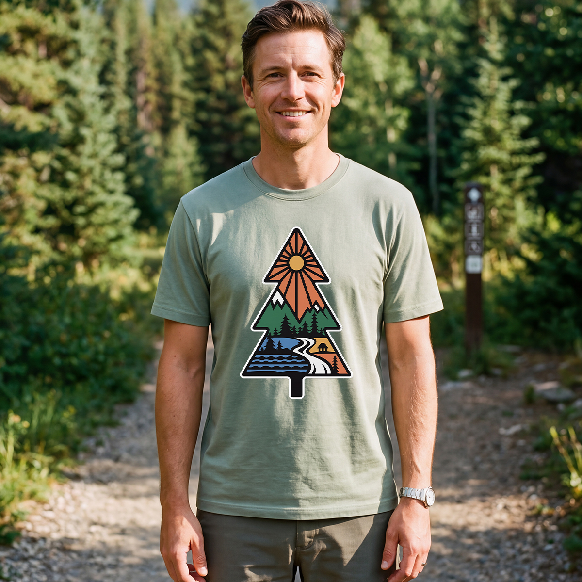 Evergreen Journey Tree T-Shirt