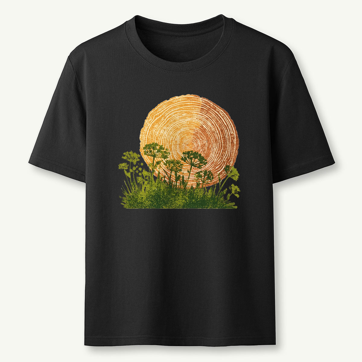 Woodcut Flower Meadow T-Shirt