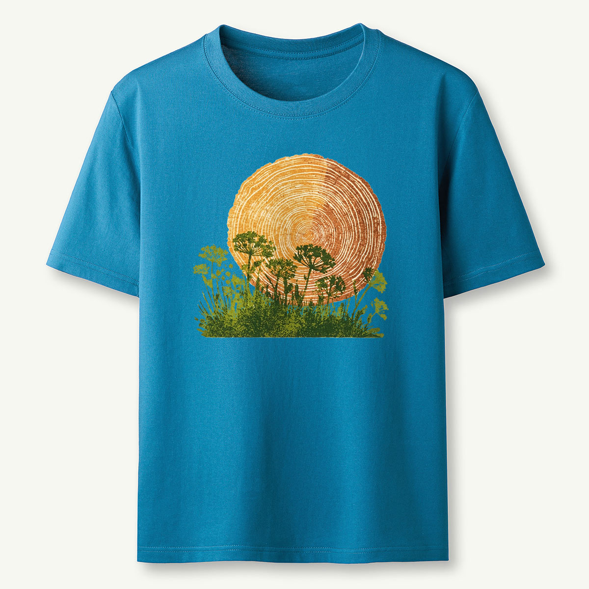 Woodcut Flower Meadow T-Shirt