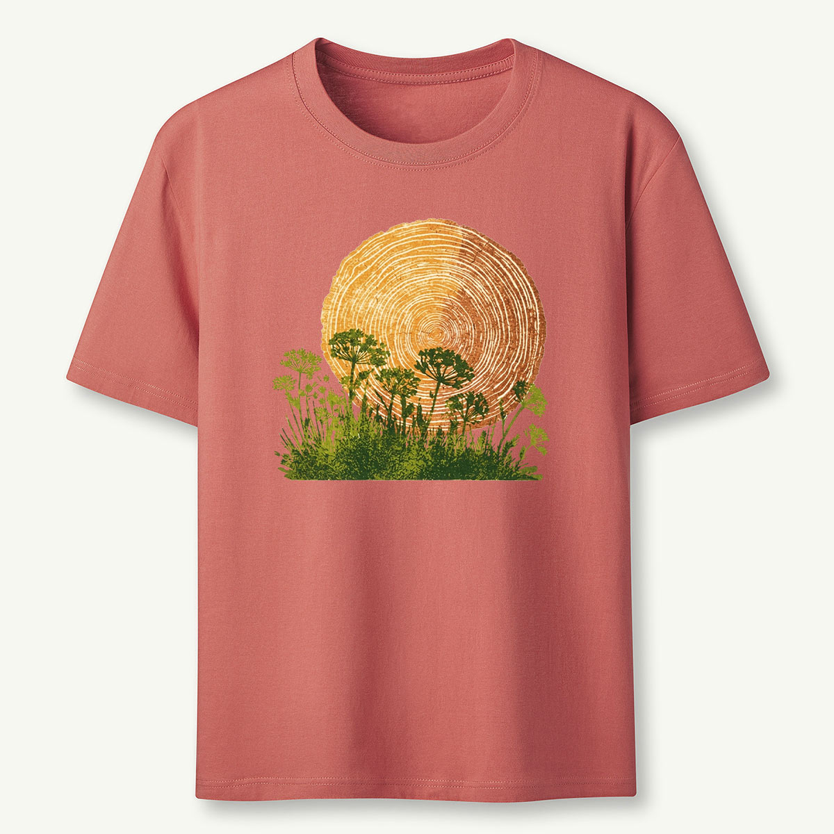 Woodcut Flower Meadow T-Shirt