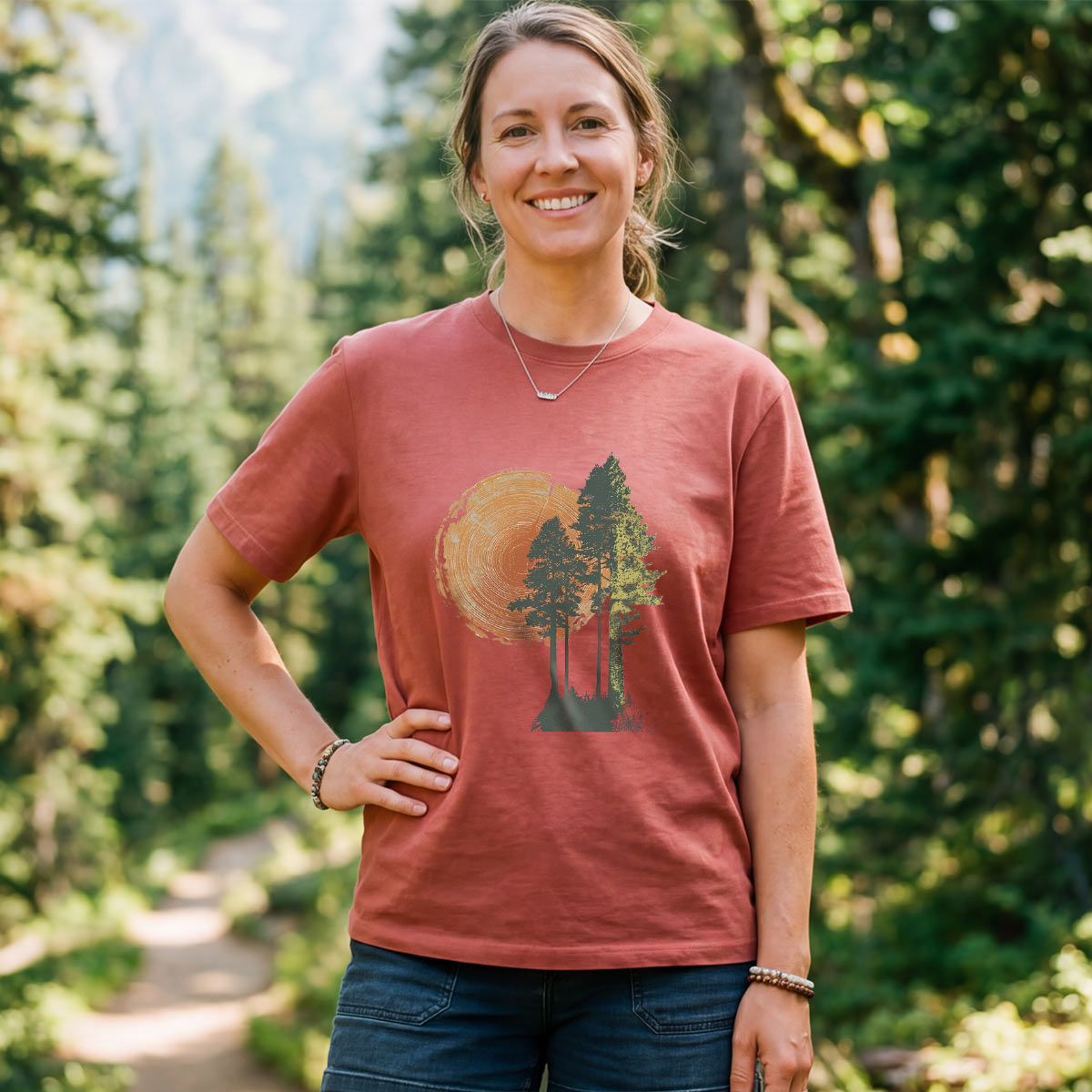 Woodcut Pines T-Shirt