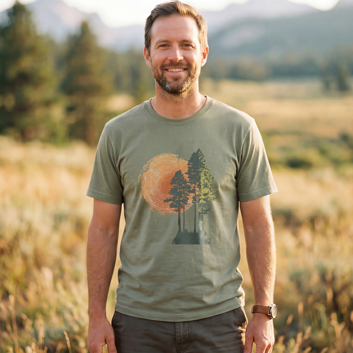 Woodcut Pines T-Shirt