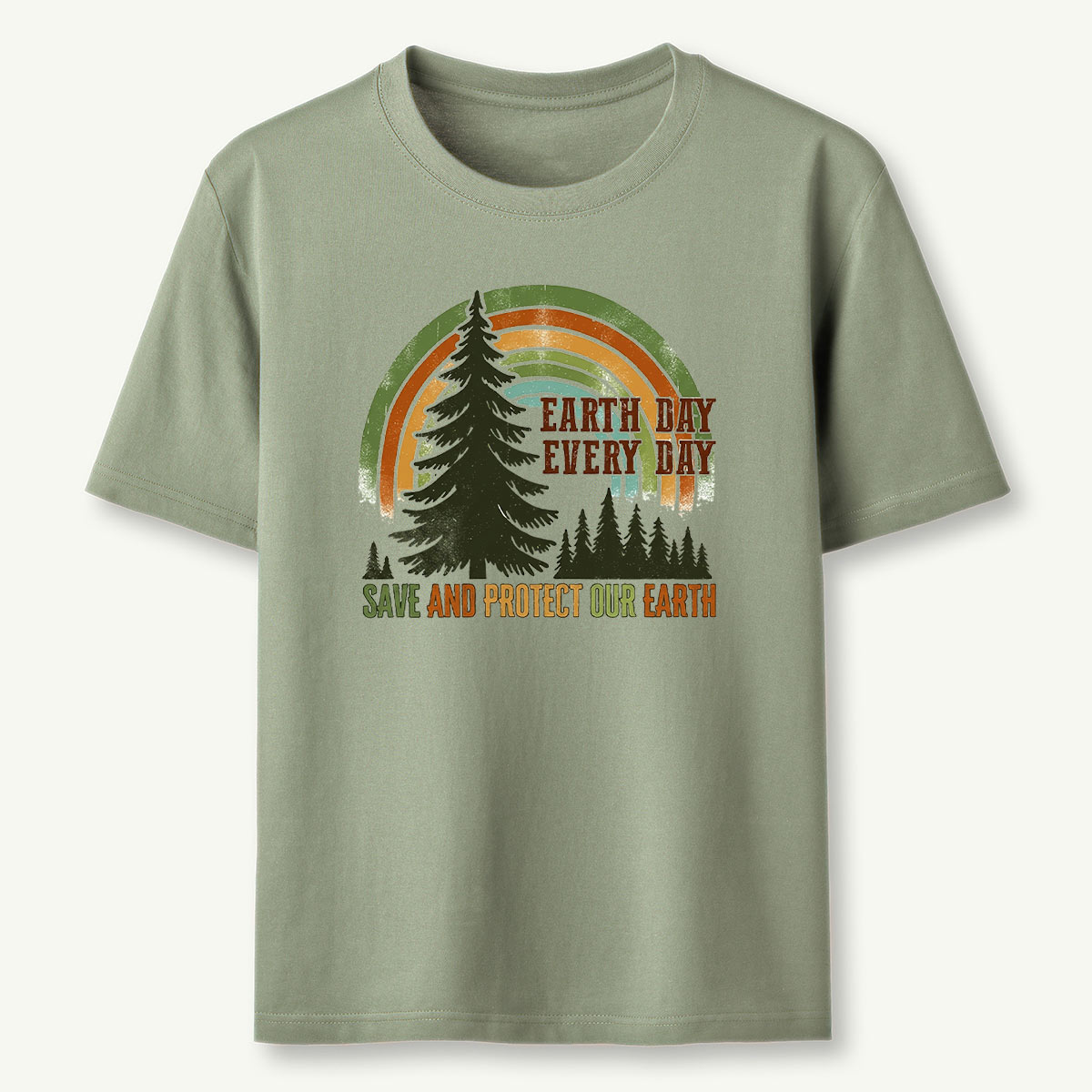 Earth Day Rainbow Forest Save And Protect Our Earth T-Shirt