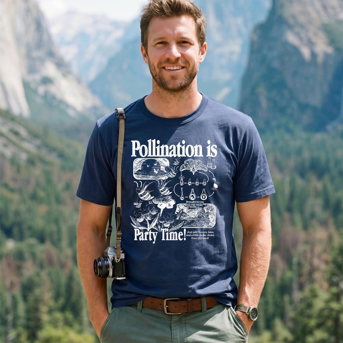 Botanical Science Nature Bee Pollination T-Shirt