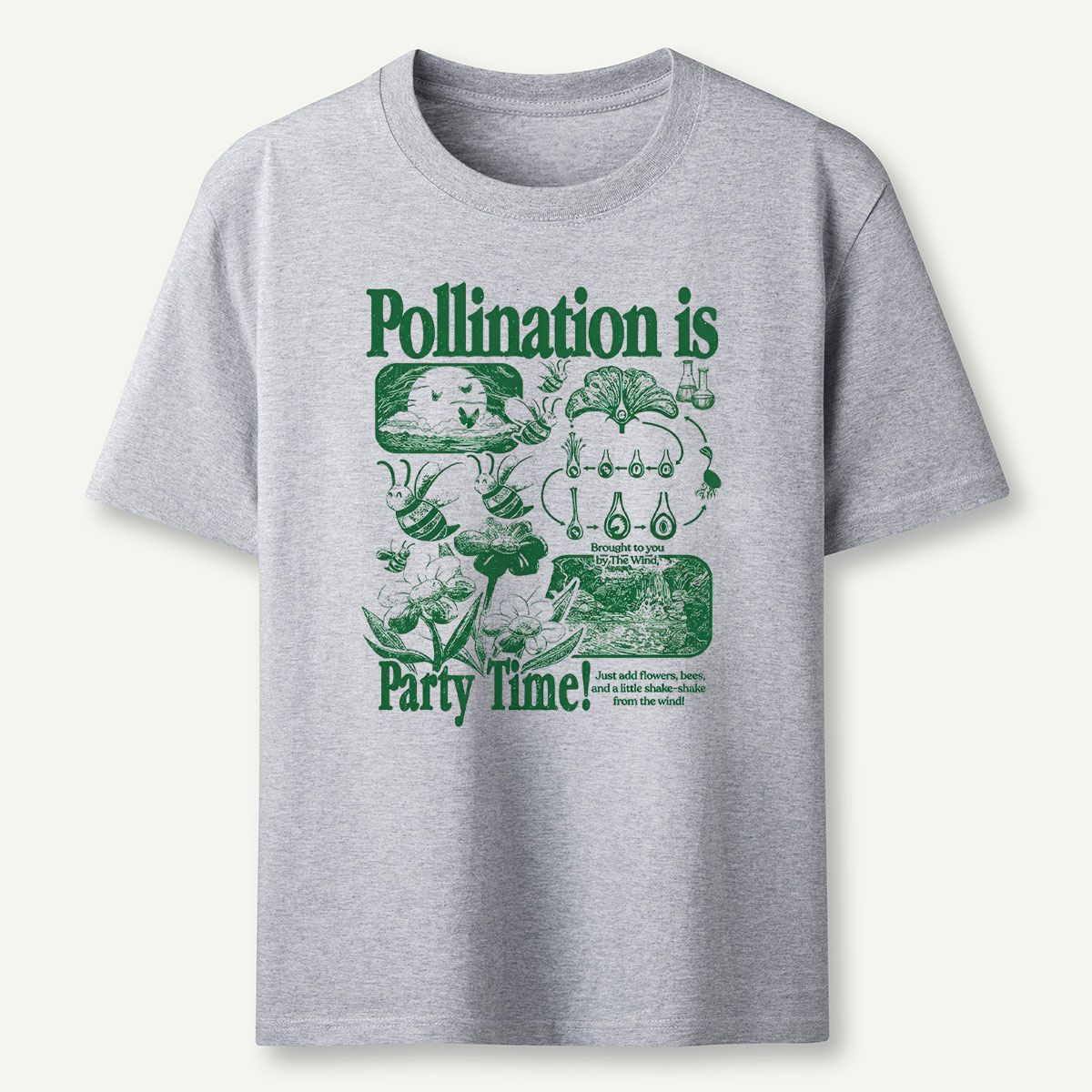 Botanical Science Nature Bee Pollination T-Shirt
