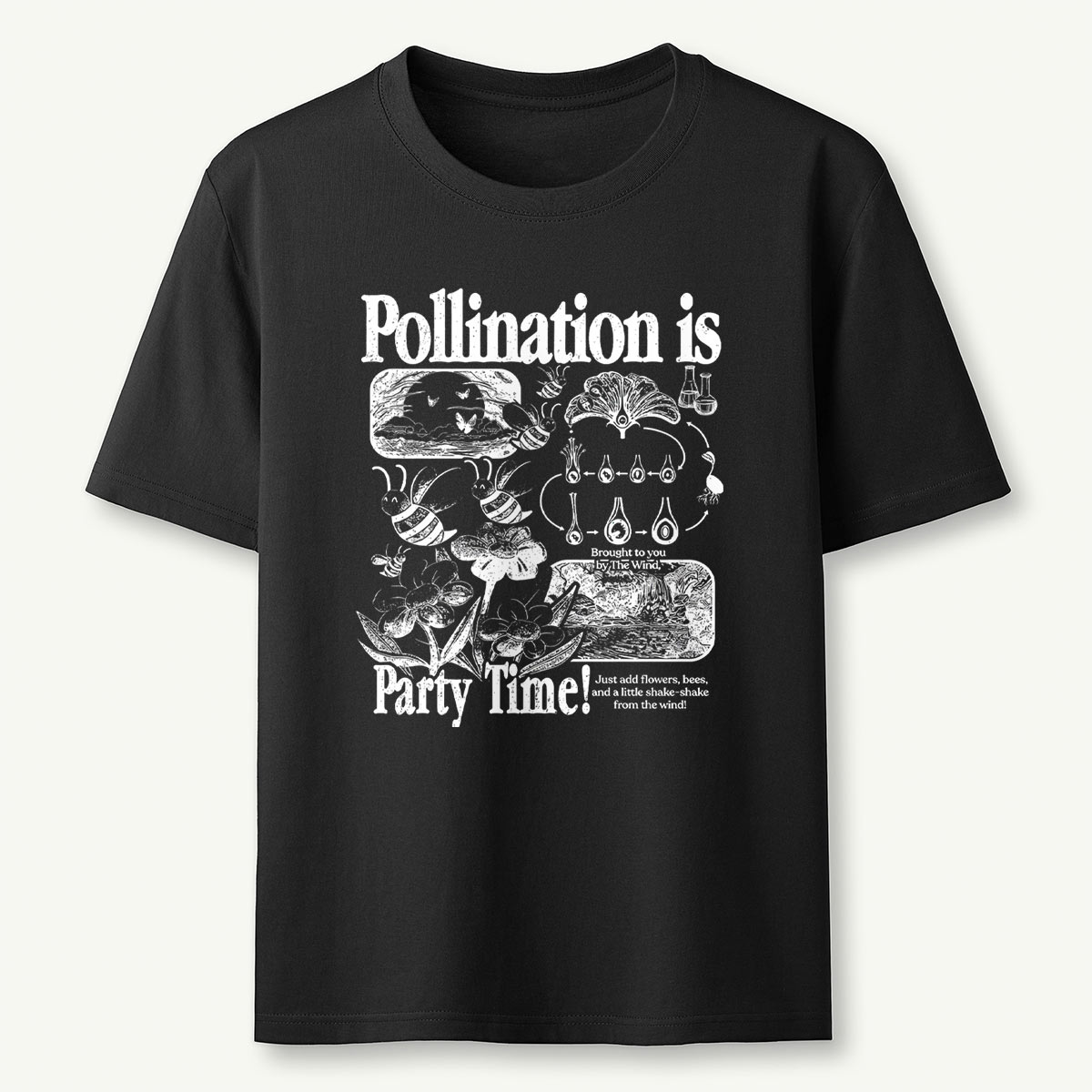 Botanical Science Nature Bee Pollination T-Shirt