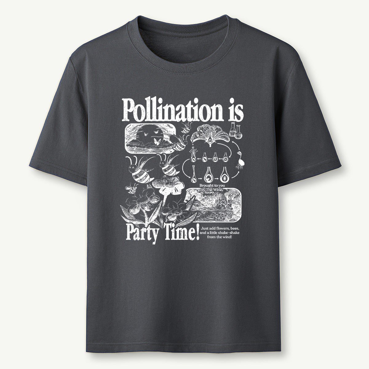 Botanical Science Nature Bee Pollination T-Shirt