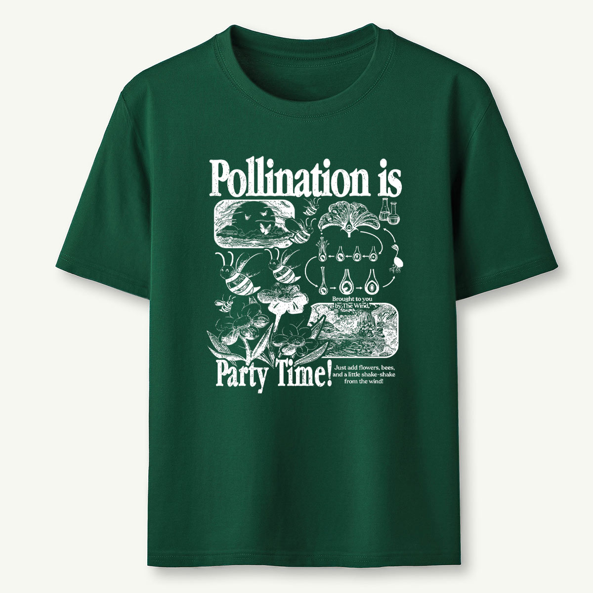 Botanical Science Nature Bee Pollination T-Shirt