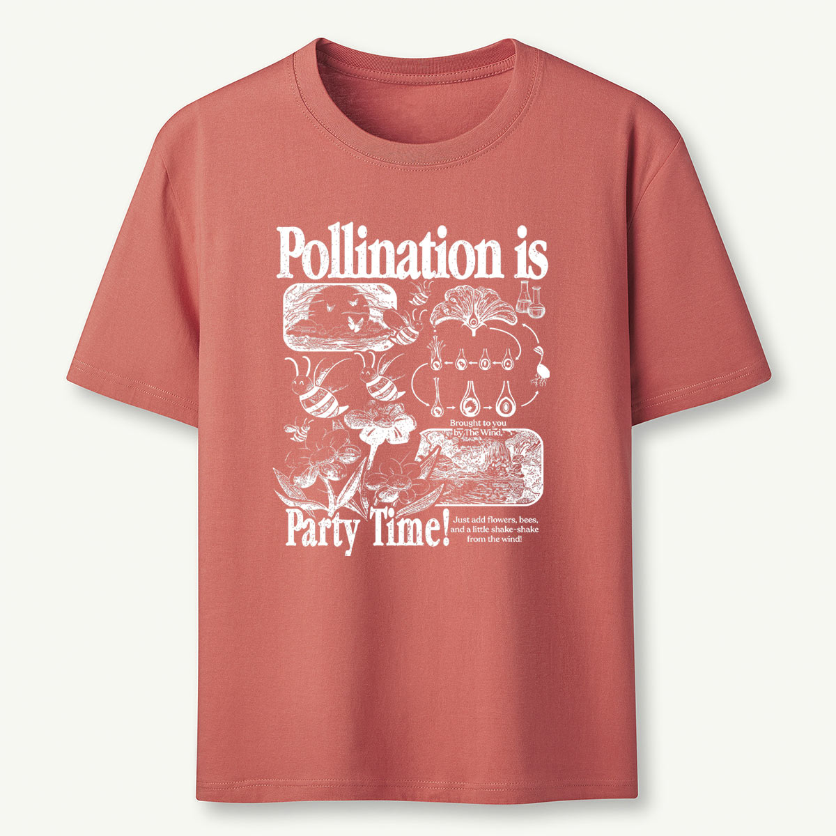 Botanical Science Nature Bee Pollination T-Shirt