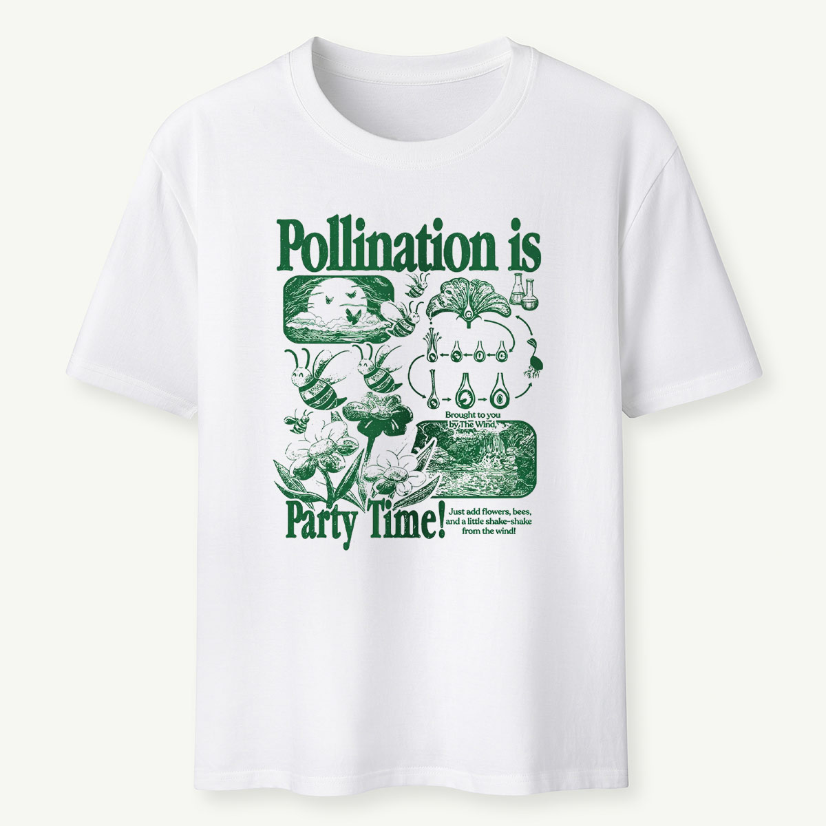 Botanical Science Nature Bee Pollination T-Shirt