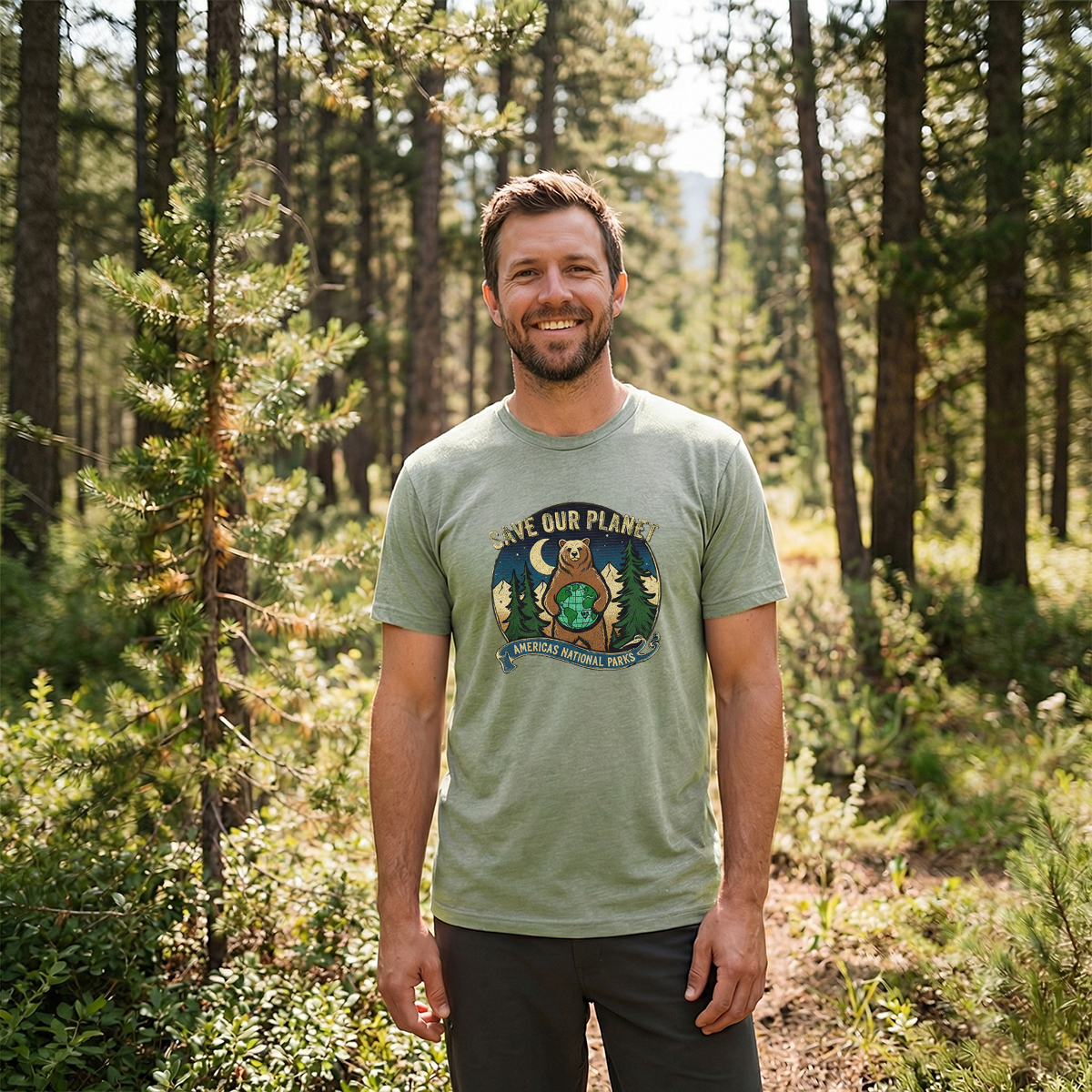 Save Our Plant Americas National Parks Bear Earth T-Shirt