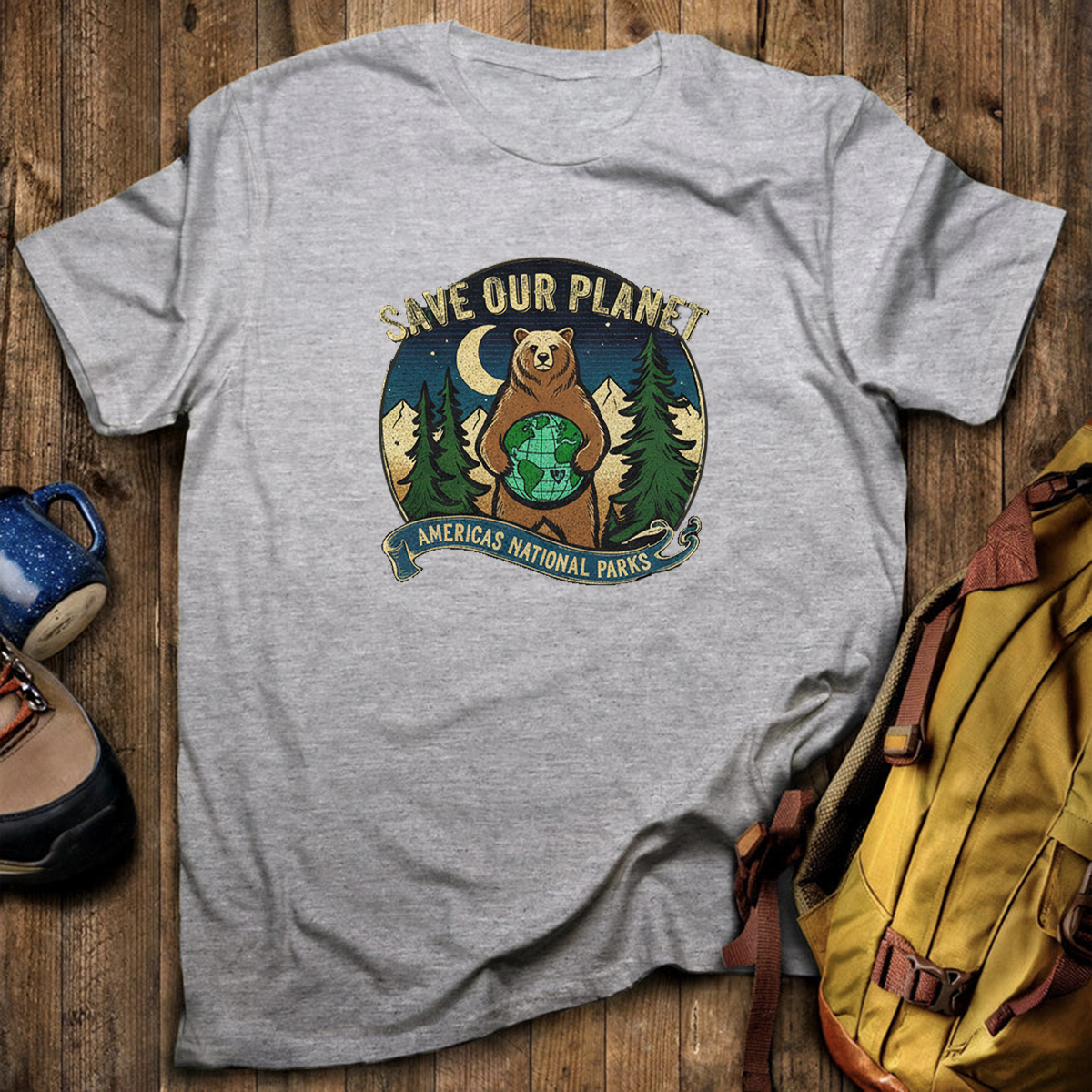Save Our Plant Americas National Parks Bear Earth T-Shirt